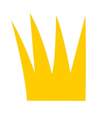 Birthday party decoration flat icon Golden crown. Vector illustration