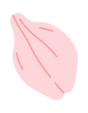 Pink sacura tree petal flat icon. Vector illustration