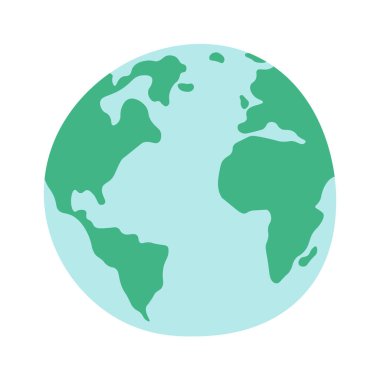 Earth planet protection flat icon International earth day. Vector illustration