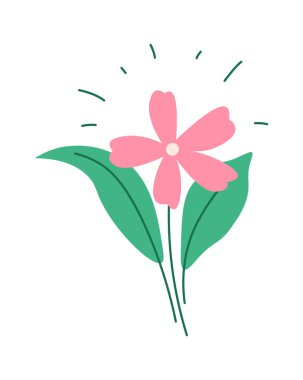 Wildflower flat icon Beautiful spring plant. Vector illustration