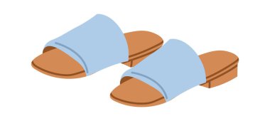 Trendy summer sandals flat icon. Vector illustration