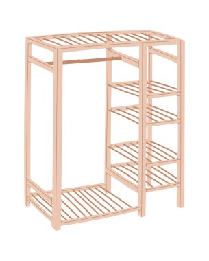 Metal shelves for clothes flat icon Modern furniture. Vector illustration
