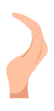 Hands planting plants flat icon. Vector illustration