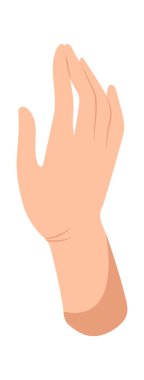 Hands planting plants flat icon. Vector illustration