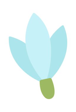 Snowdrop flower bloom flat icon Springtime. Vector illustration