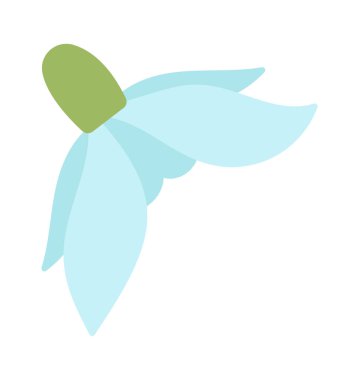 Snowdrop flower flat icon Spring plant bloom. Vector illustration