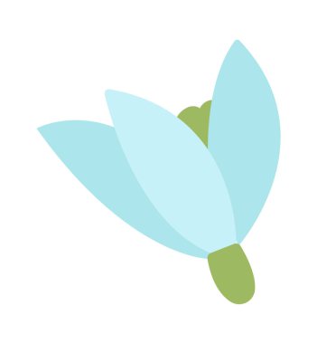 Snowdrop flower bloom flat icon Springtime. Vector illustration