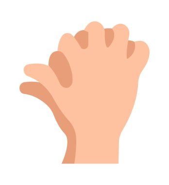 Hand flat icon Make animals with fingers. Vector illustration