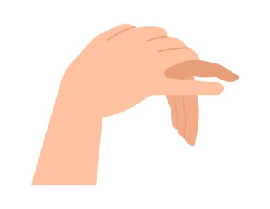 Hand flat icon Make animals with fingers. Vector illustration