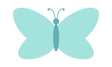 Cute butterfly easter pattern element flat icon. Vector illustration