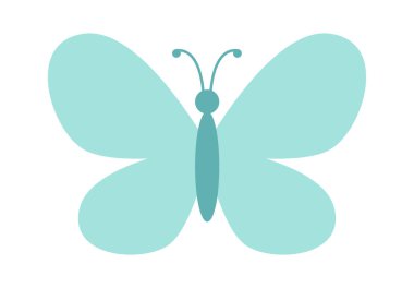Cute butterfly easter pattern element flat icon. Vector illustration