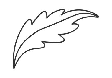 Leaf line art Wildflowers contemporary floral design. Vector illustration