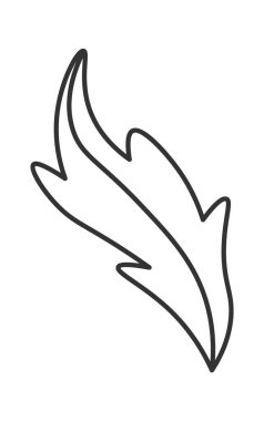 Leaf line art Wildflowers contemporary floral design. Vector illustration