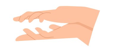 Hand flat icon Make crocodile with fingers. Vector illustration