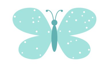 Cute butterfly easter pattern element flat icon. Vector illustration
