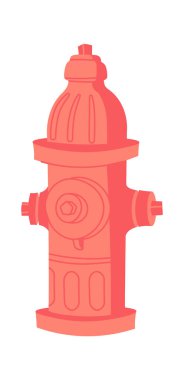 Fire hydrant flat icon Firefighter equipment. Vector illustration