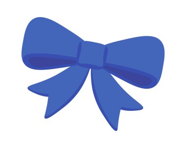 Bow design element flat icon Decor for pillow. Vector illustration