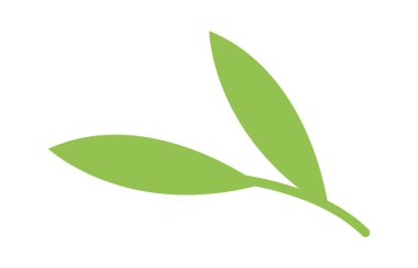 Yaprak dekoratif düz ikon bahar sezonu. Vektör illüstrasyonu