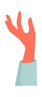 Nesnelerin el ele tutuşması elementleri gösteriyor. Vektör illüstrasyonu