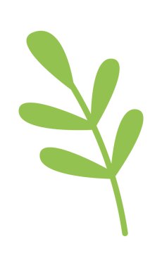 Yaprak dekoratif düz ikon bahar sezonu. Vektör illüstrasyonu