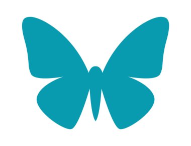 El çizimi kelebek soyut tasarım düz simge. Vektör illüstrasyonu