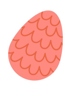 Renkli dekoratif yumurta yassı paskalya bayramı öğesi. Vektör illüstrasyonu