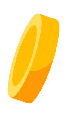 Coins flat icon Time is money. Vector illustration