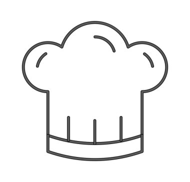 Chef cooking hat line icon Clothing for kitchen. Vector illustration