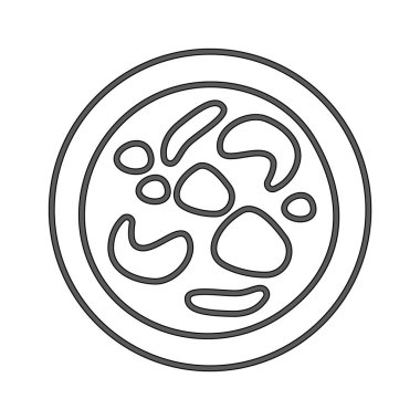 Kitchen cooking utensil line icon Deep bowl for soup. Vector illustration