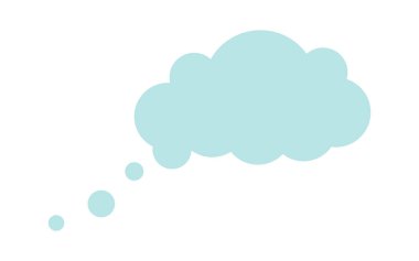 Thinking cloud flat icon Communications and thoughts. Vector illustration