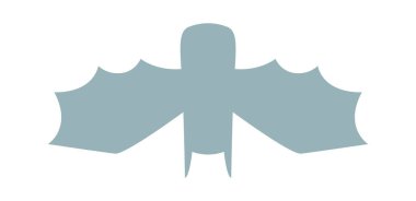 Bat shape flat icon Cartoon animal silhouette. Vector illustration
