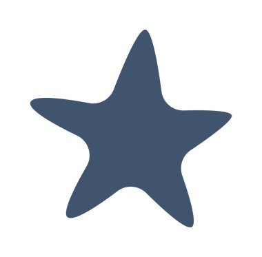 Starfish shape flat icon Marine animal silhouette. Vector illustration