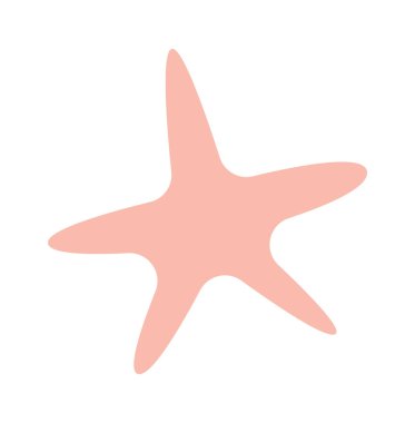 Starfish shape flat icon Marine animal silhouette. Vector illustration