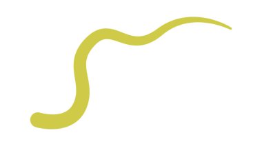 Snake shape flat icon Cartoon animal silhouette. Vector illustration