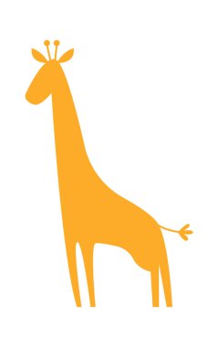 Giraffe shape flat icon Marine animal silhouette. Vector illustration