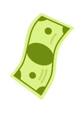 Banknote flat icon Bank Economy. Vector illustration