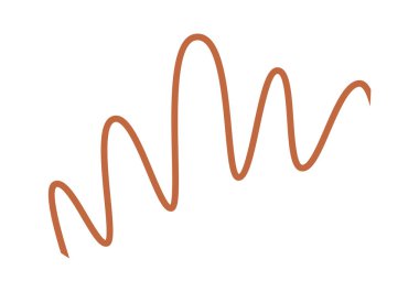 Floral abstraction design flat icon Decorative line. Vector illustration