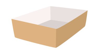 Cardboard box garbage flat icon Waste sorting and utilization. Vector illustration