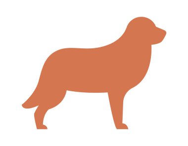Dog abstract silhouette design flat icon. Vector illustration