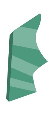 Piece of broken glass flat icon Trash sorting and utilization. Vector illustration