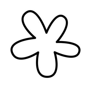 Cute flower line art icon Floral design. Vector illustration