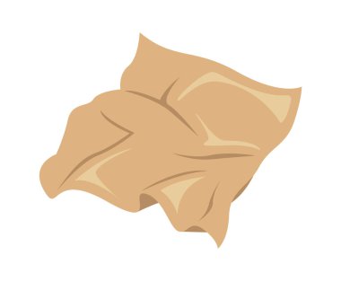 Crumpled cardboard garbage flat icon Waste sorting and utilization. Vector illustration