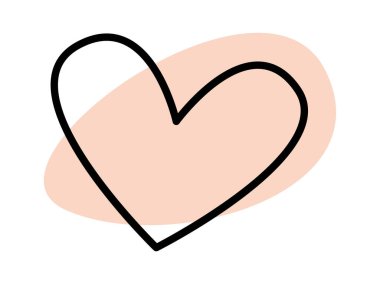 Cute heart line art icon Symbol of love. Vector illustration