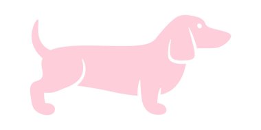 Dog shape flat icon Cartoon animal silhouette. Vector illustration