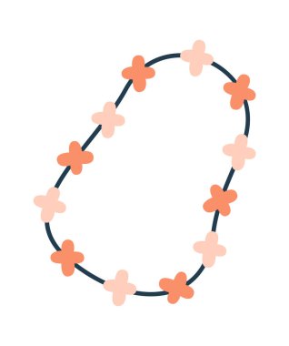 Abstract summer accessory pattern flat icon. Vector illustration