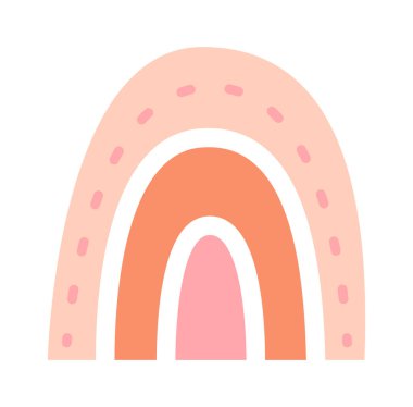 Rainbow in lines flat icon Summer abstract element. Vector illustration