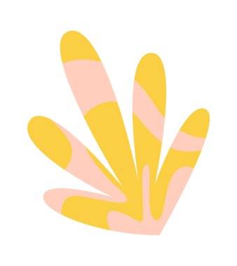 Summer leaf abstract element flat icon Floral design. Vector illustration