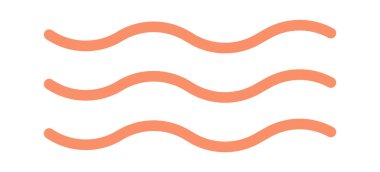 Curly lines abstract pattern flat icon. Vector illustration