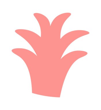 Hand drawn abstract cacti plant flat icon. Vector illustration