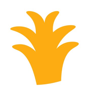 Hand drawn abstract cacti plant flat icon. Vector illustration